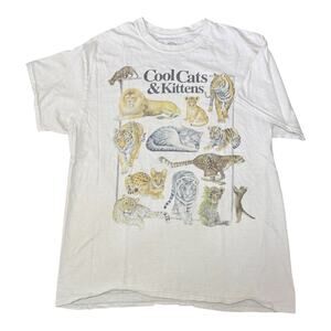 Vintage Cool Cats & Kittens Tee by Carol Baskin –  Size Large Cat Lover Shirt
